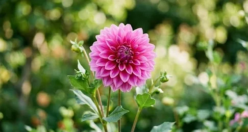 A close-up of a pink flower