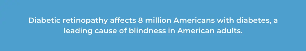 diabetic retinopathy affects 8 million american